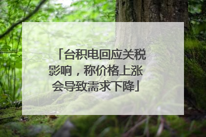 台积电回应关税影响，称价格上涨会导致需求下降