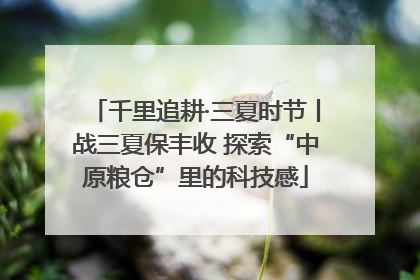 千里追耕·三夏时节丨战三夏保丰收 探索“中原粮仓”里的科技感