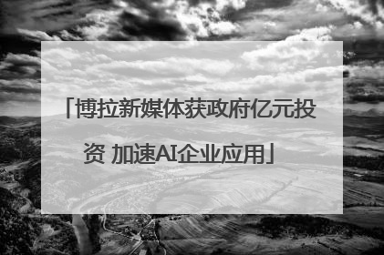 博拉新媒体获政府亿元投资 加速AI企业应用