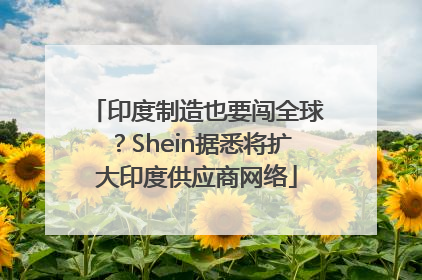 印度制造也要闯全球？Shein据悉将扩大印度供应商网络