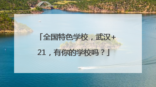 全国特色学校，武汉+21，有你的学校吗？