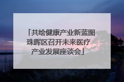 共绘健康产业新蓝图 珠晖区召开未来医疗产业发展座谈会
