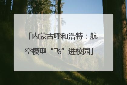 内蒙古呼和浩特：航空模型“飞”进校园