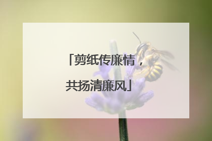 剪纸传廉情，共扬清廉风