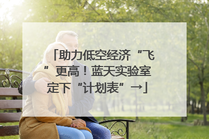 助力低空经济“飞”更高！蓝天实验室定下“计划表”→