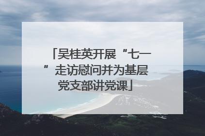 吴桂英开展“七一”走访慰问并为基层党支部讲党课