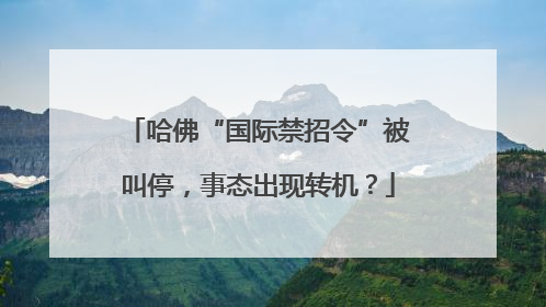 哈佛“国际禁招令”被叫停，事态出现转机？