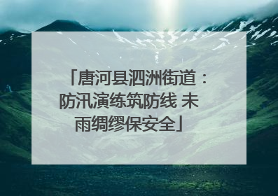 唐河县泗洲街道：防汛演练筑防线 未雨绸缪保安全