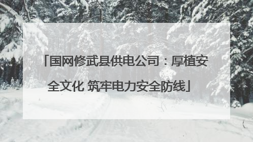 国网修武县供电公司：厚植安全文化 筑牢电力安全防线