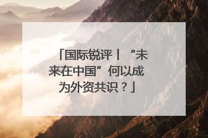 国际锐评丨“未来在中国”何以成为外资共识？