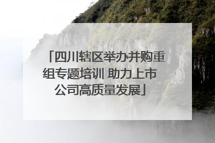 四川辖区举办并购重组专题培训 助力上市公司高质量发展