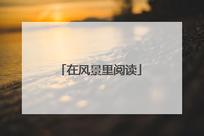 在风景里阅读