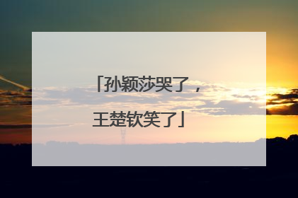 孙颖莎哭了，王楚钦笑了
