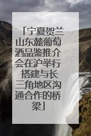 宁夏贺兰山东麓葡萄酒品鉴推介会在沪举行 搭建与长三角地区沟通合作的桥梁