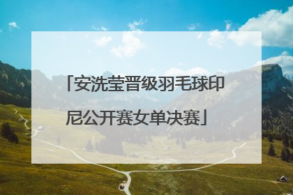 安洗莹晋级羽毛球印尼公开赛女单决赛