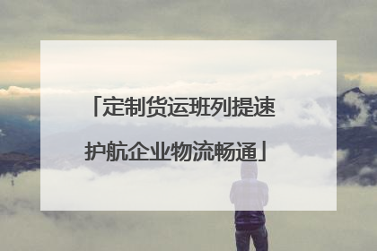定制货运班列提速 护航企业物流畅通