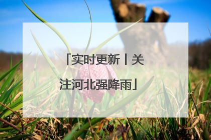 实时更新丨关注河北强降雨