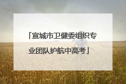 宣城市卫健委组织专业团队护航中高考