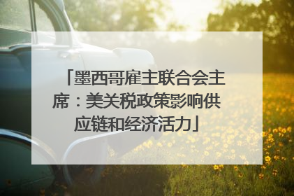 墨西哥雇主联合会主席：美关税政策影响供应链和经济活力