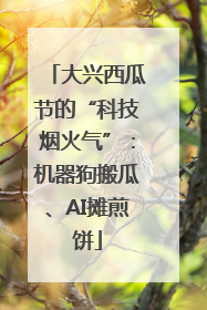 大兴西瓜节的“科技烟火气”：机器狗搬瓜、AI摊煎饼