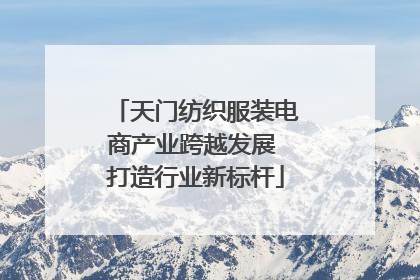 天门纺织服装电商产业跨越发展 打造行业新标杆