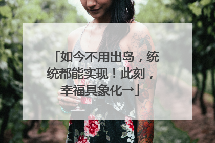 如今不用出岛，统统都能实现！此刻，幸福具象化→