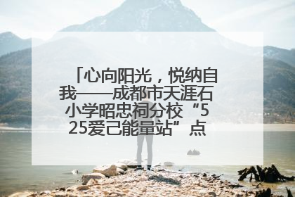 心向阳光，悦纳自我——成都市天涯石小学昭忠祠分校“525爱己能量站”点亮孩子心灵之旅