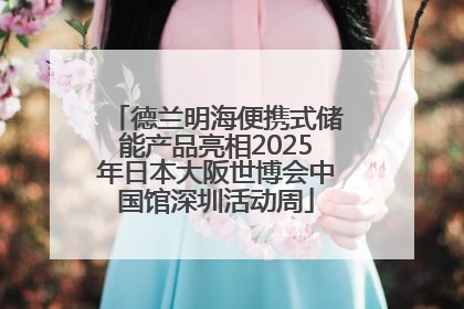 德兰明海便携式储能产品亮相2025年日本大阪世博会中国馆深圳活动周