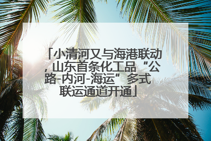 小清河又与海港联动，山东首条化工品“公路-内河-海运”多式联运通道开通