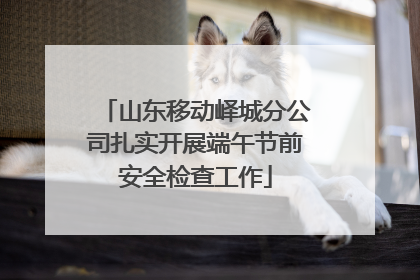 山东移动峄城分公司扎实开展端午节前安全检查工作