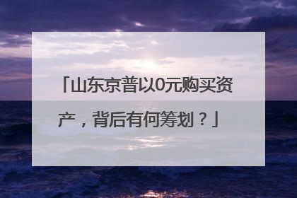 山东京普以0元购买资产，背后有何筹划？