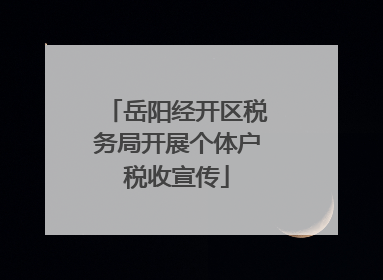 岳阳经开区税务局开展个体户税收宣传