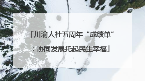 川渝人社五周年“成绩单”：协同发展托起民生幸福