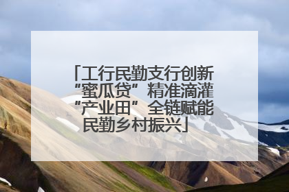 工行民勤支行创新“蜜瓜贷”精准滴灌“产业田”全链赋能民勤乡村振兴