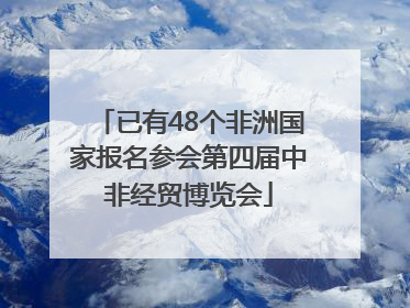 已有48个非洲国家报名参会第四届中非经贸博览会