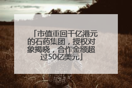 市值重回千亿港元的石药集团，授权对象揭晓，合作金额超过50亿美元