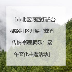 市北区河西街道台柳路社区开展“粽香传情·邻里同乐”端午文化主题活动