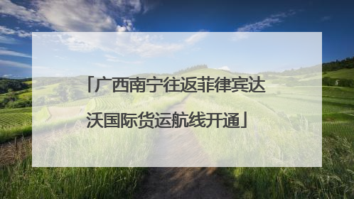 广西南宁往返菲律宾达沃国际货运航线开通