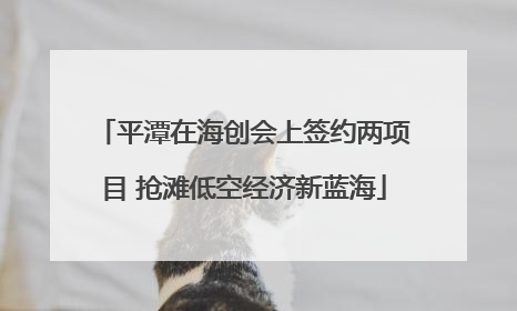 平潭在海创会上签约两项目 抢滩低空经济新蓝海