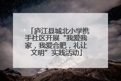 庐江县城北小学携手社区开展“我爱我家，我爱合肥，礼让文明”实践活动
