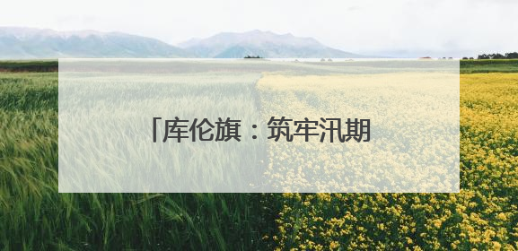 库伦旗：筑牢汛期的“铜墙铁壁”
