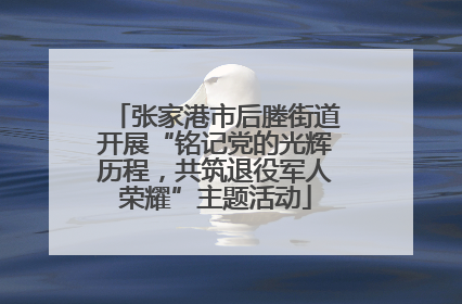 张家港市后塍街道开展“铭记党的光辉历程，共筑退役军人荣耀”主题活动