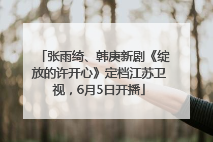 张雨绮、韩庚新剧《绽放的许开心》定档江苏卫视，6月5日开播