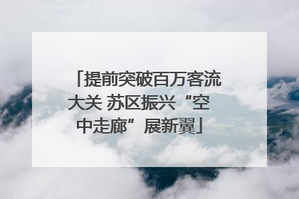 提前突破百万客流大关 苏区振兴“空中走廊”展新翼