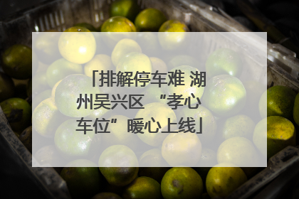 排解停车难 湖州吴兴区 “孝心车位”暖心上线