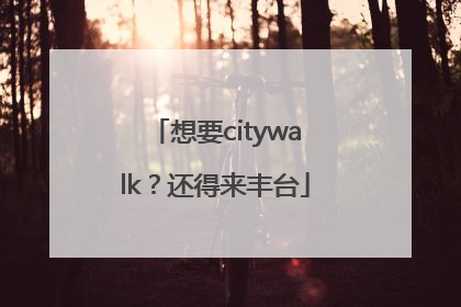 想要citywalk？还得来丰台