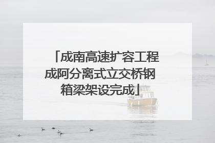 成南高速扩容工程成阿分离式立交桥钢箱梁架设完成