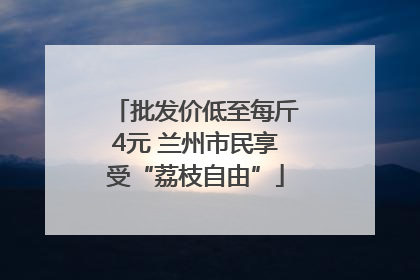 批发价低至每斤4元 兰州市民享受“荔枝自由”
