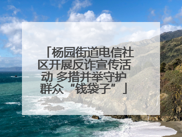 杨园街道电信社区开展反诈宣传活动 多措并举守护群众“钱袋子”