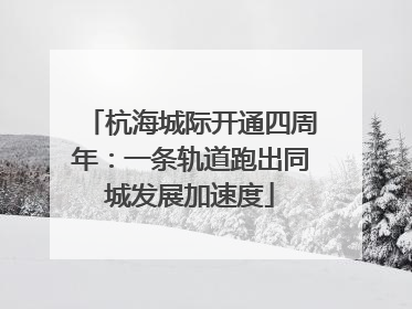 杭海城际开通四周年：一条轨道跑出同城发展加速度